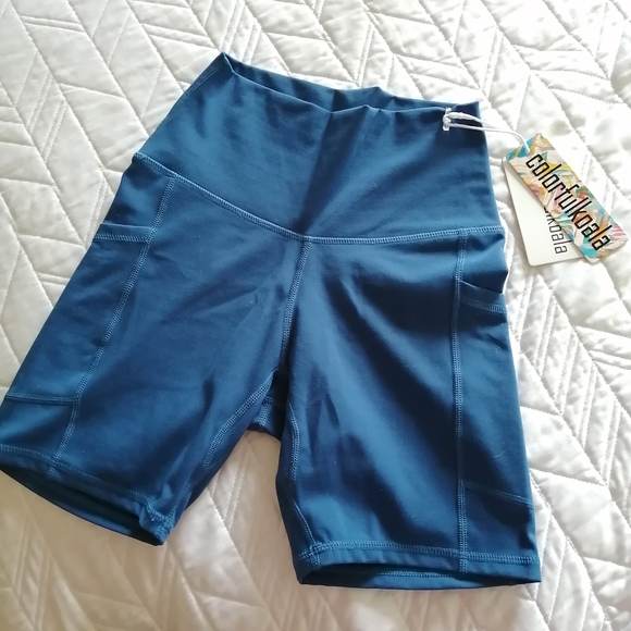 Colorfulkoala 6" Bike Shorts with Pockets, Blue XS - Picture 1 of 7